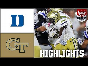 Duke Blue Devils vs. Georgia Tech Yellow Jackets | Full Game Highlights | ESPN College Football