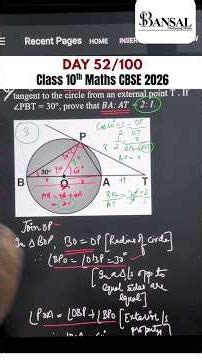 Day 52 | Very Important Question from Circles! #cbseclass10 #cbse2026 #maths