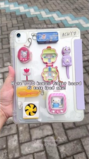 Rating 1–10 fidget board kawaii di case ipad aku! #satisfying #fidgeboard #mini #mainan #ipad