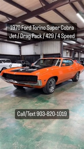 Very clean 1970 Ford Torino Super Cobra Jet Drag Pack! #forsale #classiccars #fordtorino | PC Classic Cars