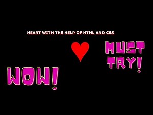 HTML CSS Animations| HEART using HTML and CSS ANIMATION| Easy way to create a heart in HTML and CSS
