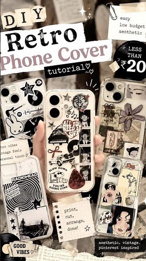 How I Make Pinterest Phone Cases at Home | Making a Nostalgic Y2K Phone Case From Scratch #phonecase