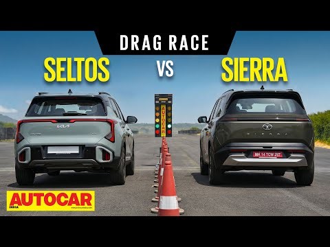 Drag Race: Kia Seltos vs Tata Sierra - 160hp turbo-petrol SUVs go head to head | Autocar India