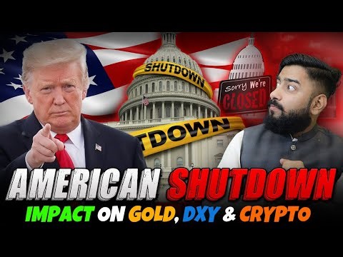 US Government Shutdown Impact on Gold, DXY & Crypto Explained #gold #crypto #america #shutdown