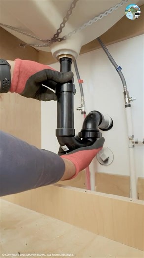 Bathroom Sink Drain: Easily Install P-Trap #shorts