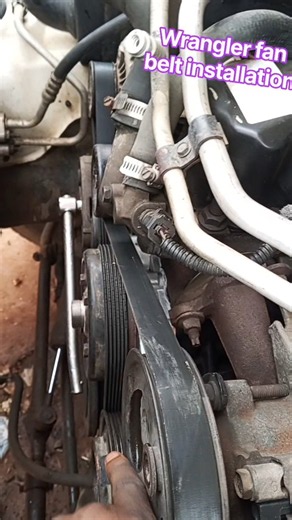 serpentine belt Replacement 4.0L jeep TJ 99 - 06 /quick tip#shorts