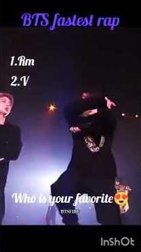 BTS member fastest Rap💜