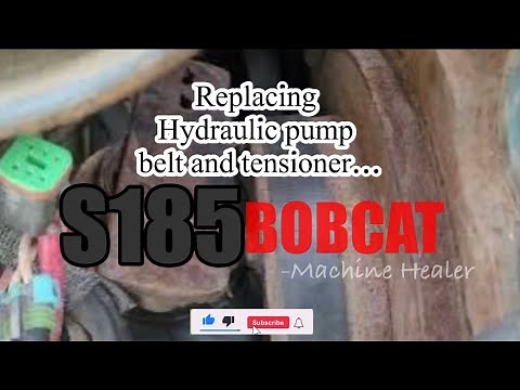 BOBCAT S185 replacing hydraulic pump belt and tensioner!