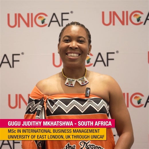 56 reactions · 5 comments | Meet Gugu Judithy Mkhatshwa, our MSc in International Business Management student. Gugu credits the Unicaf Dubai Conference for easing her stress and highly recommends Unicaf for its impactful learning experience. Join Gugu and many others in your journey to success with Unicaf!https://study.unicaf.org/3sRHbGT . . . #Unicaf #scholarships #studentexperience | UNICAF | Facebook