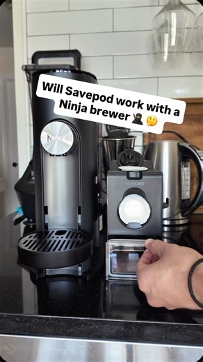 Will Savepod work with @ninjakitchen coffee brewers?🤔 let’s find out! 🥷 1–Needle Ninjas ONLY - does NOT work with 3 needle brewers… YET… 😊 | Savepods