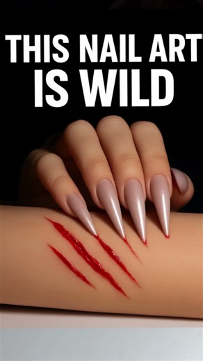 Long nails + SFX blood = oddly satisfying 🔥💅 #nails #nailart #nailpainting #shortsfeed #naildesigns