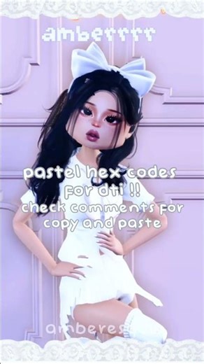 ⋆˙⟡ pastel hex codes for dti 🌸 𐙚⋆°｡⋆♡ #dti #dtiroblox #dresstoimpress #dtiupdate #dtishorts #fyp