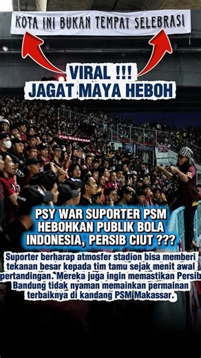 PSY WAR PSM, Gegerkan jagat bola nasional #persibbandung #psmvspersib #beritapersib