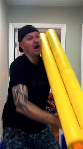 Nerf war: Kid vs dad battle!