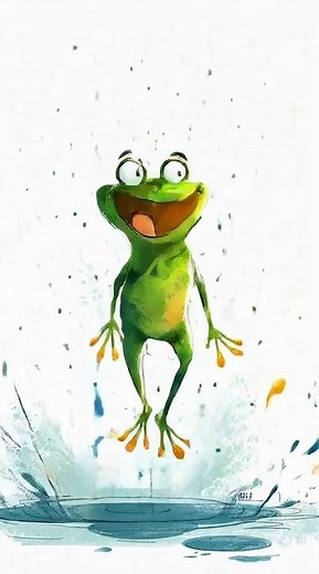 “Frog Jump Fail 🐸💦 | Cute 10s Cartoon”