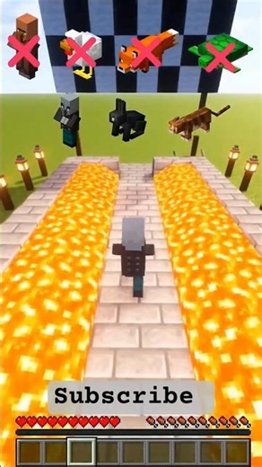Minecraft Lava bridge challenge#minecraft #gaming #minecraftshorts