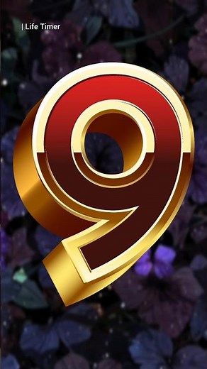 9 to 0 Golden Countdown Timer with Voice #countdown #shorts