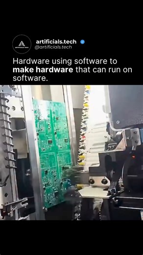 Artificial Intelligence | Future Technology on Instagram: "Software is now directly shaping the hardware that will run future software systems. Inside advanced manufacturing labs, AI-controlled robots handle carving, drilling, welding, and assembly at sub-millimeter precision. These machines don’t just execute instructions. They sense vibration, monitor tool wear, detect defects, and adjust their behavior while the process is still running. What matters is the feedback loop. Performance data fee
