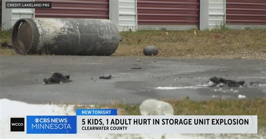 Man and 5 kids injured after storage unit explosion