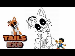 How to Draw Evil Tails EXE #tails #drawingvideo #drawing