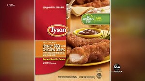 MASSIVE CHICKEN RECALL: Tyson Foods has recalled nearly 12 million pound of ready-to-eat chicken strips after people started finding pieces of metal inside them. Tom Llamas reports. #TheIndex https://abcn.ws/2GZSRuZ | ABC World News Tonight with David Muir