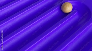 Labyrinth with rolling wooden balls for therapy. Simple board game with maze, seem from above. Grooved square. Mindfulness board to calm down and focus. Endless game, Mancala game concept