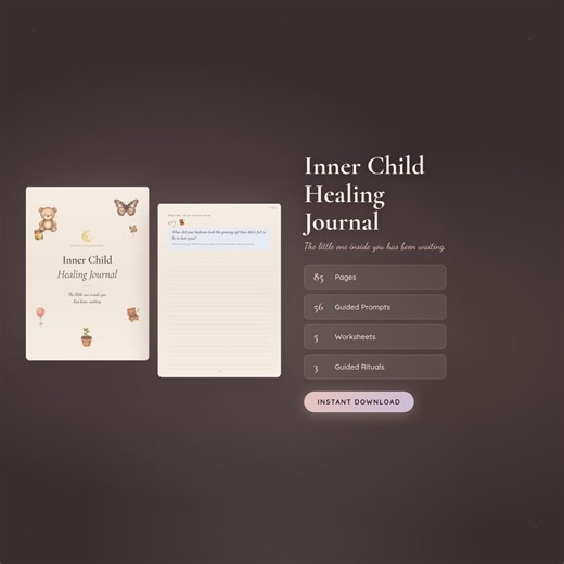 Inner Child Healing Journal | Printable Shadow Work Workbook | Self Care Therapy Prompts | Digital Download PDF - Etsy
