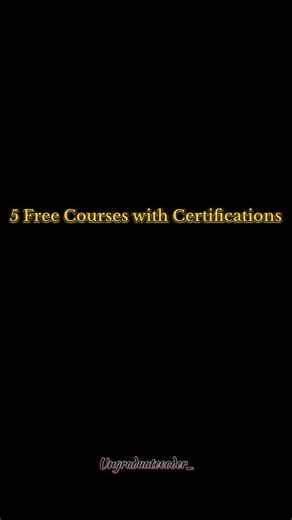 UG CODER 💻 on Instagram: "🚀 FREE Certifications that actually boost your resume in 2026 💻✨ Most students wait till final year… smart ones start now 👀 These beginner-friendly, industry-relevant courses can completely upgrade your profile 🚀 ⚡ What you’ll learn for FREE: ✅ Python ✅ UI/UX Design ✅ Generative AI ✅ Excel ✅ Power BI Each course comes with a resume-boosting certificate 🎓 Perfect for students, freshers & career switchers 💬 Comment “Five” if you’re serious about upskilling 📌 Follo