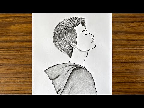 How to draw a boy step by step || Sketch drawing with pencil easy || Sketches for beginners