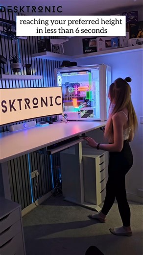 Setup upgrade complete. 🔥This 2m standing desk from Desktronic changed my entire workspace