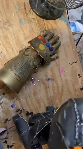 162 reactions · 4 comments | Really need to keep that thing in a safe or something. #infinitygauntlet #thanos #robot #marvel #crafting | Tired Craftsman | Facebook