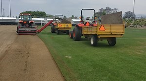 The Redexim Turf-Stripper is a fraise mower, removing turf, weeds and thatch from a field. A side arm conveyor transfers the debris into a trailer. The Redexim Turf Stripper comes in the following models 1200/1600/2000/2400. Contact us today for a quote or checkout our website https://adeturf.com.au/ For more Redexim BV products. | ADE Turf Equipment