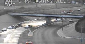 Significant flooding reported on I-15 at Washington Avenue