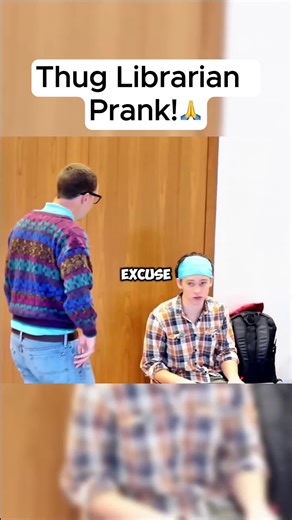 Library Prank: Funny Interaction with a Bandana Wearer