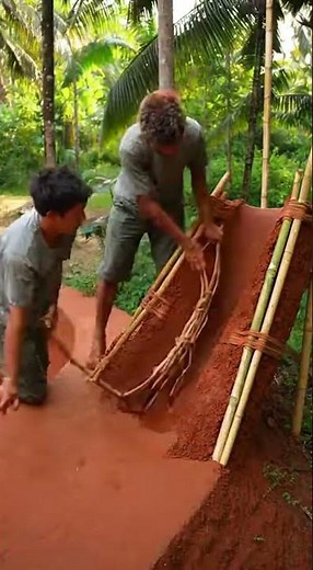 Building a Waterslide Swimming Pool in Jungle