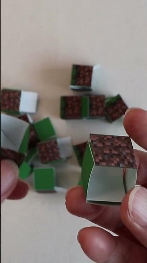 のりをつかわない！マイクラペーパークラフト/Minecraft Papercraft／小学生の工作 #shorts #自由工作 #マインクラフト