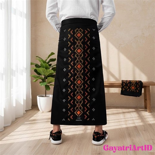 Almaz Sarong 3D Raised Embroidery, Men's Elegant Prayer Wear, Traditional Islamic Gift - Etsy