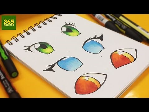 COMO COLOREAR OJOS ANIME CON MARCADORES WINSOR & NEWTON - How to colour eyes