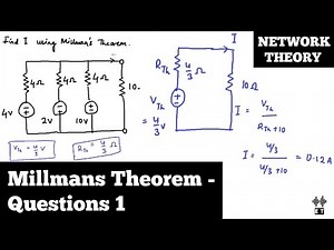 Millmans Theorem | Questions 1 | Network Theorems | Network Theory
