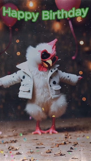 A chicken… in a birthday outfit… singing a happy birthday song 🐔🎂 Because why not? This short, funny, upbeat birthday song is perfect for sharing laughs, tagging friends, and celebrating birthdays with a little sass and a lot of funk. If you know someone who would LOVE a sarcastic chicken singing them happy birthday — tag them below 👇 🎶 Funky • Funny • Cute • Birthday Vibes 😂 Perfect for birthday posts, reels, and party laughs | Fun Birthday Songs