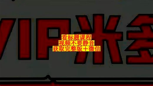 VIP会员课程