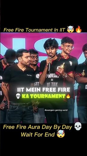 Free Fire Tournament In IIT College 🤯🔥 Free Fire Aura Day By Day 💀 Wait For End 🤯#freefire #ffshorts