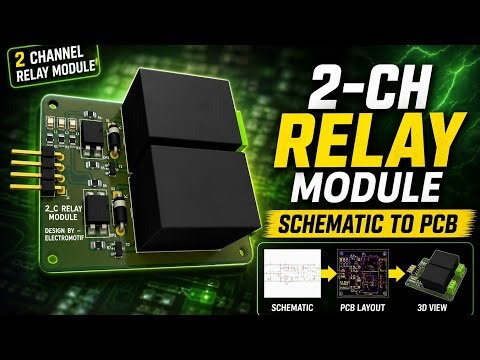2-Channel Relay Module (Schematic to 3D PCB)