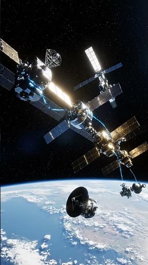 🌍 Multiple Satellites Orbiting Earth in 4K | Futuristic Communication Network 🚀✨ #nasashorts #space