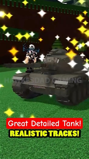 Roblox Build a Boat for Treasure Realistic Great Detailed Tank! Tracks & Spring Shell #babft #roblox