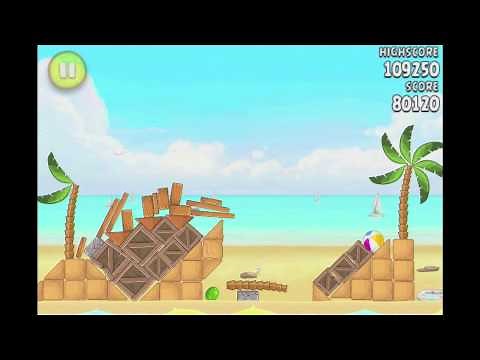 Angry Birds Rio Level 11 (5-11) Beach Volley 3 Star Walkthrough