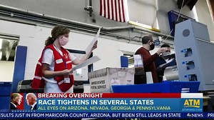 2M views · 3.2K shares | ELECTION LATEST: Joe Biden is leading President Trump in electoral votes, with all eyes on the states of Arizona, Georgia, Nevada, and Pennsylvania where the race is tightening. ABC's Mona Kosar Abdi reports. | World News Now | Facebook