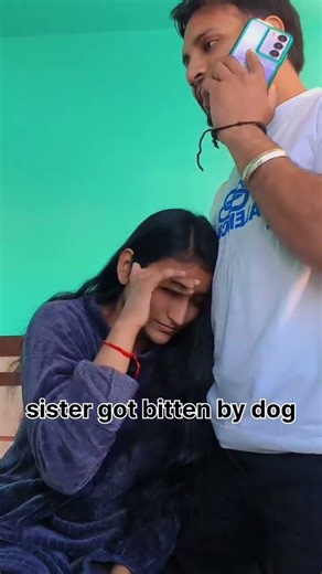sister got bitten by dog 🐕