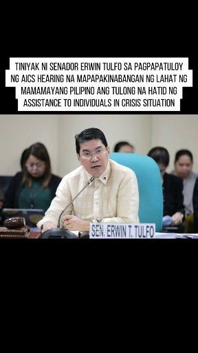 𝗔𝗜𝗖𝗦 𝗥𝗘𝗤𝗨𝗜𝗥𝗘𝗠𝗘𝗡𝗧𝗦, 𝗠𝗔𝗦 𝗣𝗔𝗣𝗔𝗗𝗔𝗟𝗜𝗜𝗡 Tiniyak ni Senador Erwin Tulfo sa pagpapatuloy ng AICS hearing na mapapakinabangan ng lahat ng mamamayang Pilipino ang tulong na hatid ng Assistance to Individuals in Crisis Situation. Panoorin ang kanyang buong pahayag #AICS #DSWDAICS #seniors #families #glendatutorial #highlightseveryone #dailychallenge #followers #highlights | Glenda Tutorial