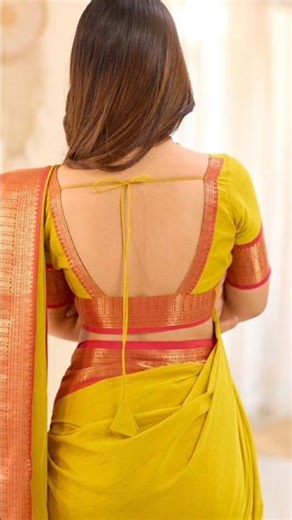 Latest deep neck blouse design Blouse neck design new model #viral#blouse #fashion #fypシ #shorts